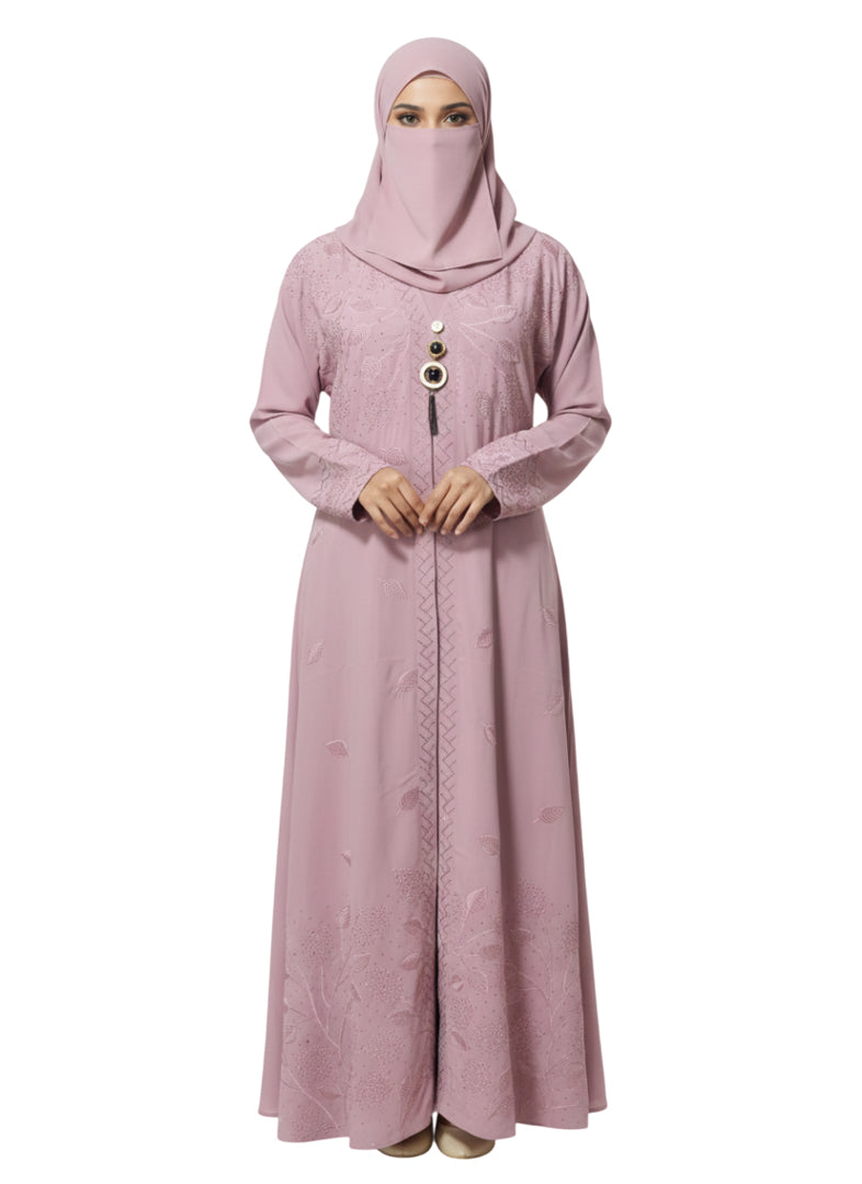 Classic Rose Mauve Abaya