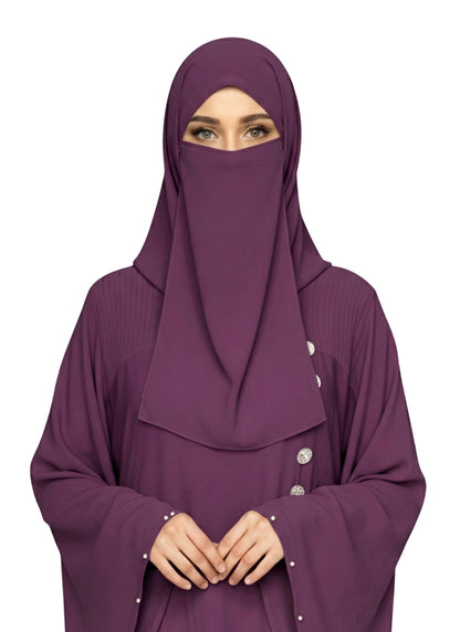 Modest abaya with side buttons