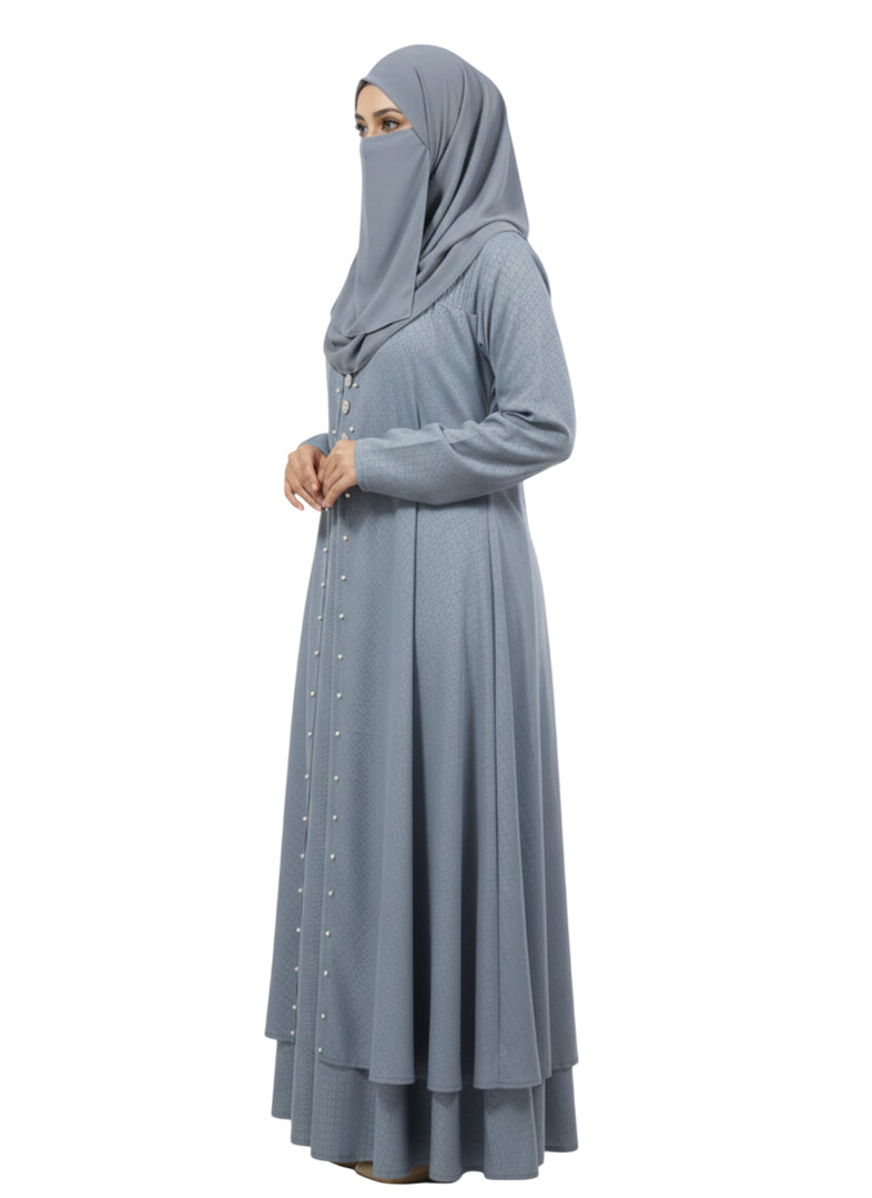 sky blue full length abaya dress