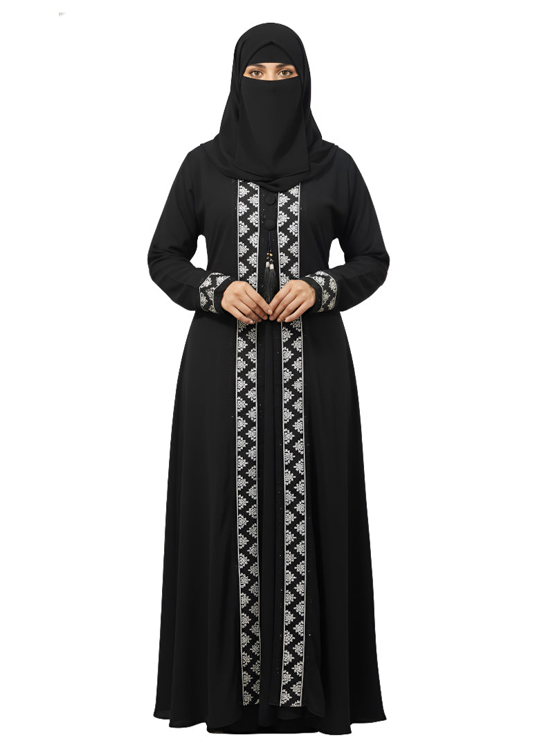Women’s Black Modest Abaya – Closed-Front Design Abaya